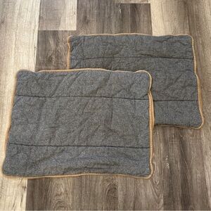 POTTERY BARN TEEN PB HEATHERED GRAY & TAN 2 STANDARD PILLOW SHAM 20 X 26